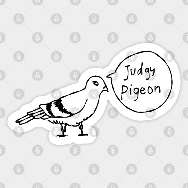 judge pigeon Sticker by Think Beyond Color